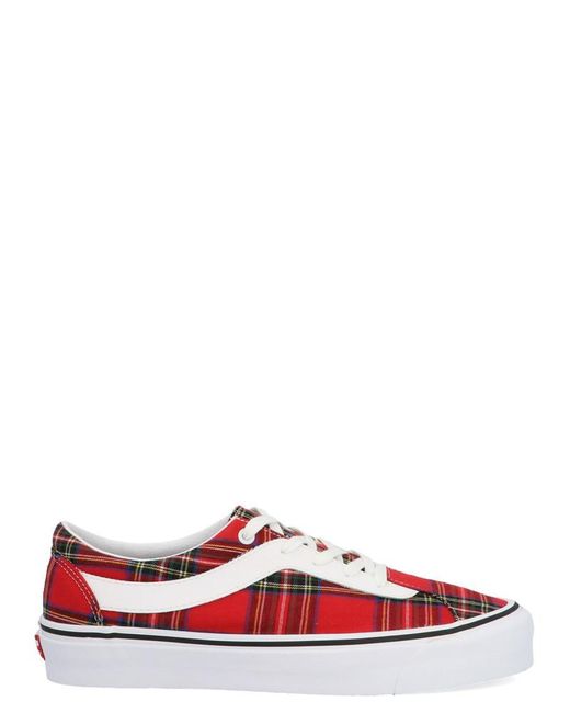 pink checkered vans men