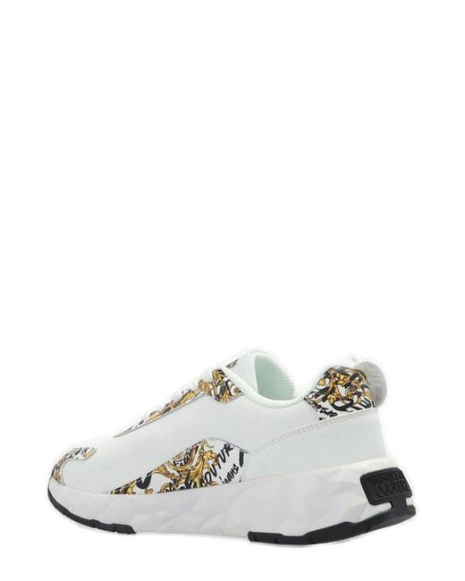 Versace Jeans Couture Atom Logo Laced Sneakers in White | Lyst