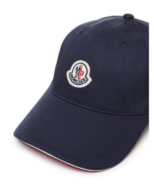Moncler Blue Baseball Cap With Logo, for men