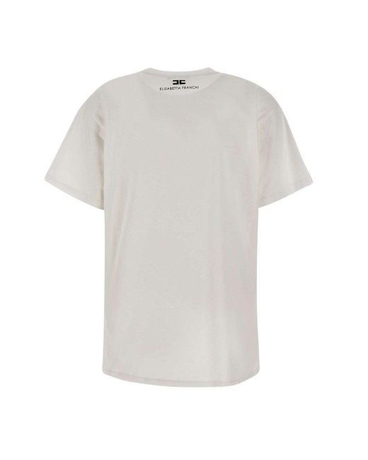 Elisabetta Franchi White Urban Cotton T-Shirt