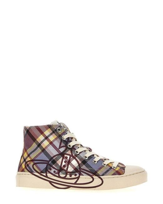 Vivienne Westwood White High Top Plimsolls