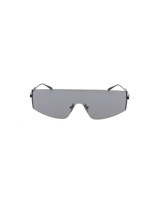Bottega Veneta Black Futuristic Shield Sunglasses