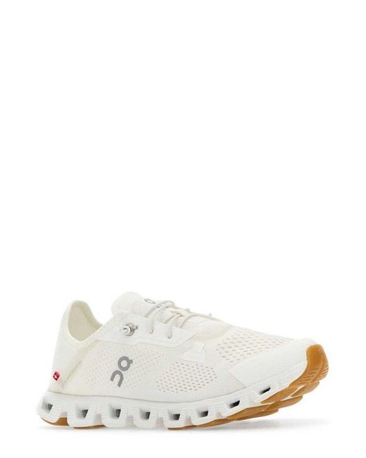 On Shoes White Cloud 5 Coast Lace-Up Sneakers