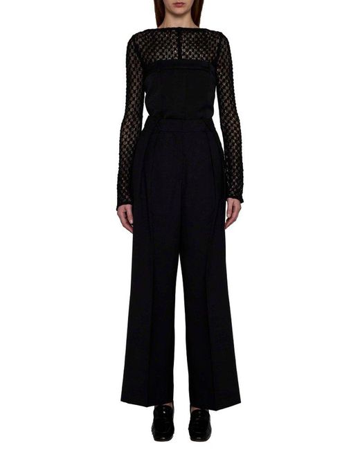 Rohe Blue Wide Leg Tailored Trousers