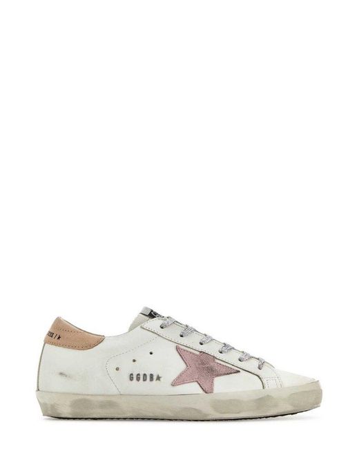 Golden Goose Deluxe Brand White Star Patch Lace-up Sneakers