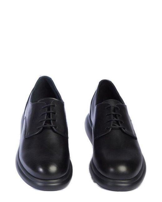 Karl Lagerfeld Black Granby Lace-Up Derby Shoes for men