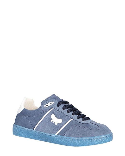 Weekend by Maxmara Blue Round Toe Lace-up Sneakers