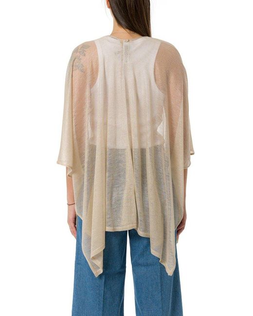 Liu Jo White Knitted Poncho