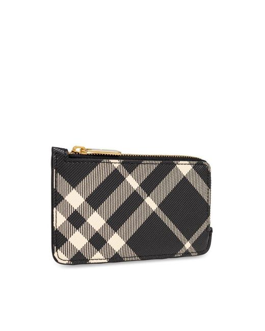 Burberry Black Check Card Case