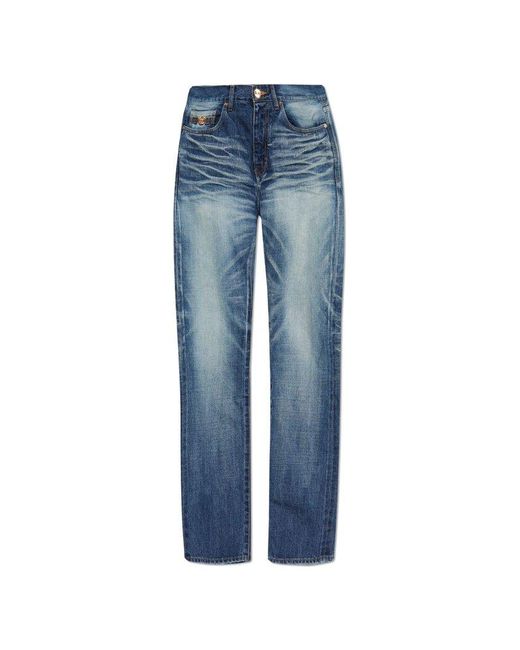Versace Blue Jeans With Vintage Effect for men