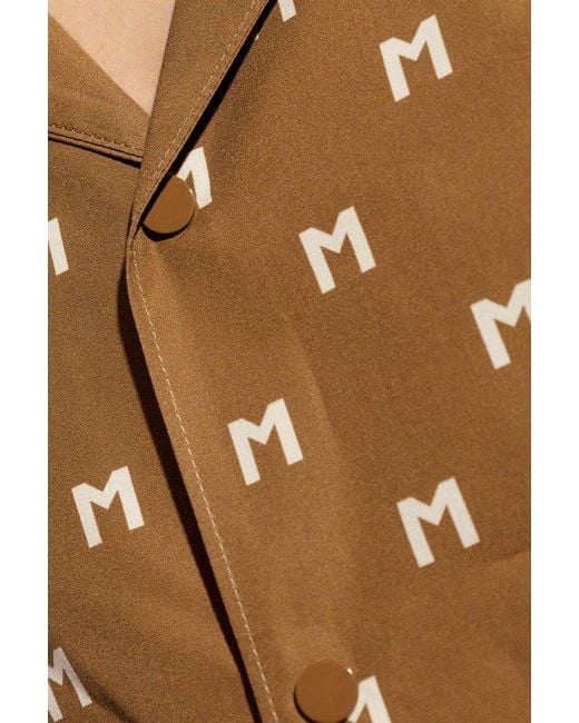 Moncler Brown Cotton Shirt With Monogram, for men