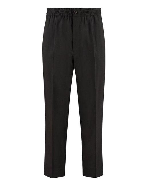 AMI Wool Cropped Elasticated Waist 