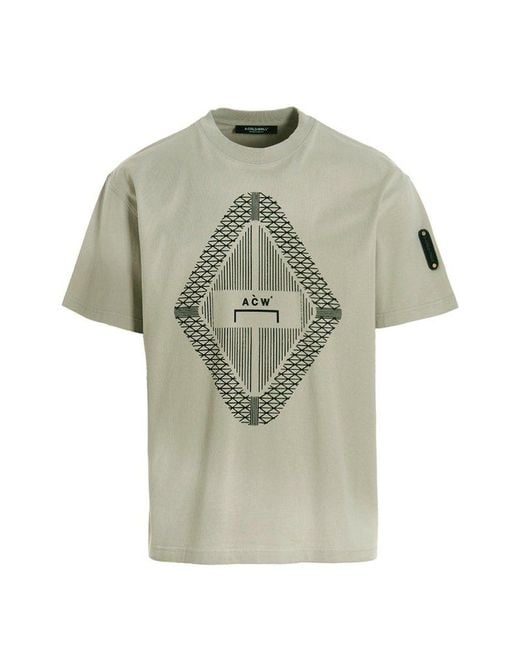 A_COLD_WALL* Gray * Gradient Logo Printed Crewneck T-shirt for men