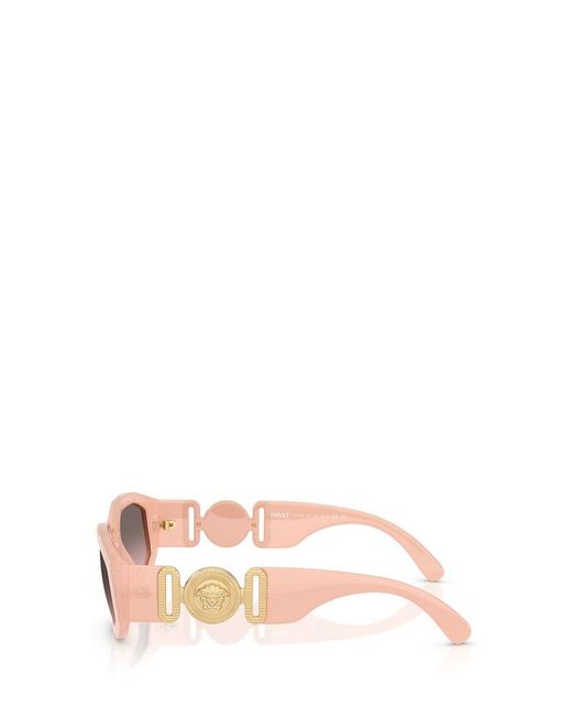 Versace Pink Rectangular Frame Sunglasses for men