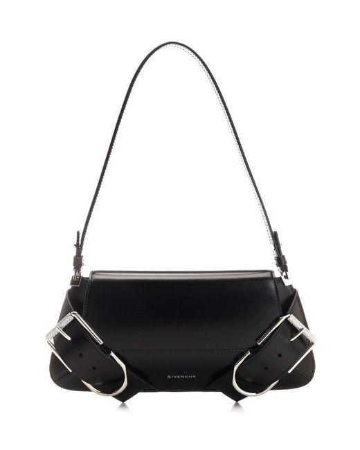 Givenchy Black Voyou Shoulder Flap Bag