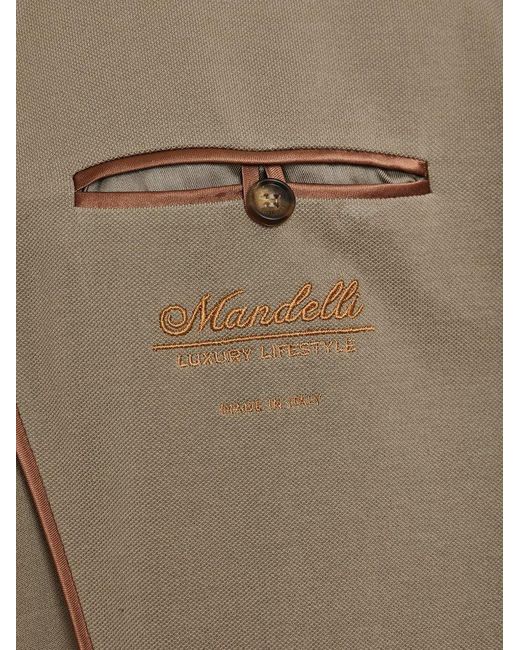Enrico Mandelli Natural Logo Embroidered Single-breasted Jacket for men