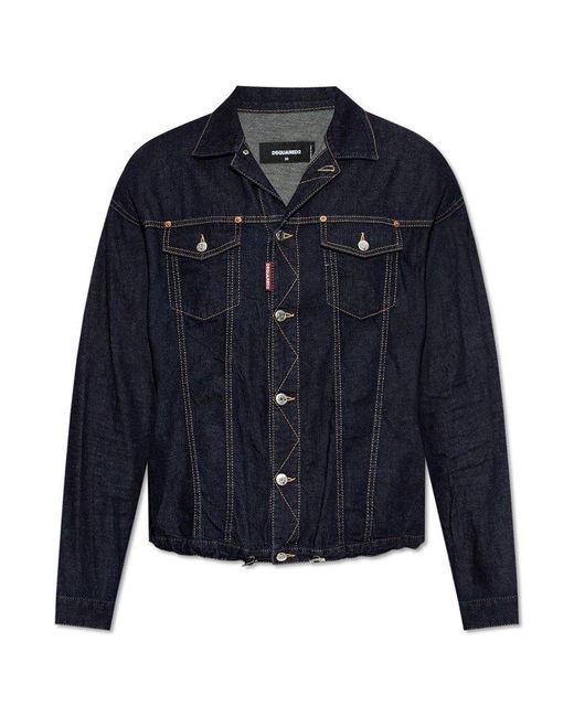 DSquared² Blue Summer Lovers Drawstring Shirt for men