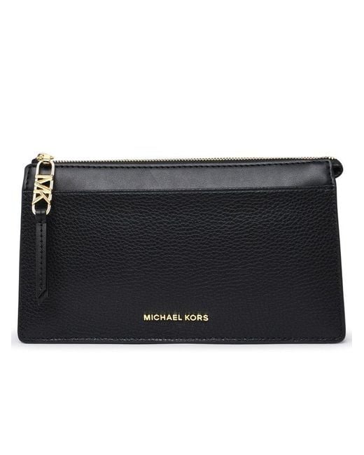 MICHAEL Michael Kors Black Logo-lettering Zipped Crossbody Bag