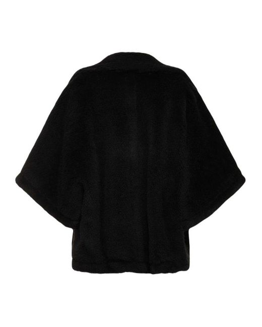 Max Mara Black Single-breasted Teddy Coat
