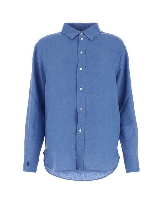 Polo Ralph Lauren Blue Oversize Fit Shirt