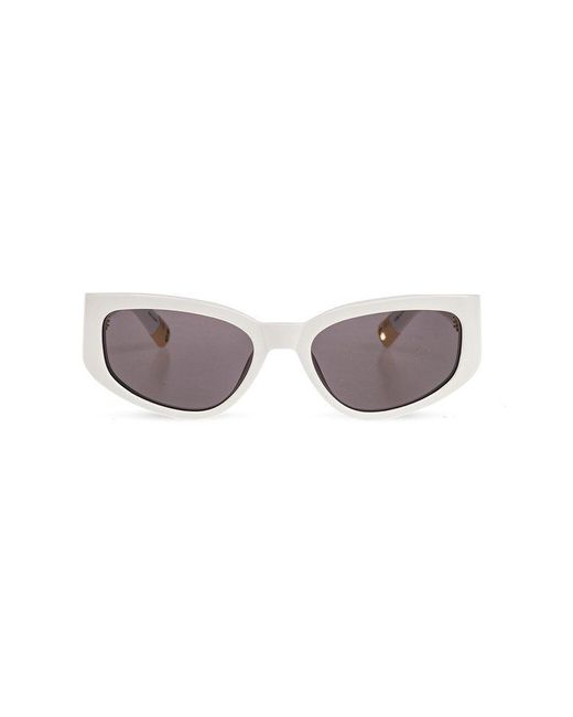 Jacquemus White Rectangle Frame Sunglasses for men