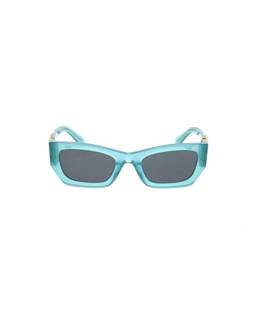 Miu Miu Blue Rectangular Frame Sunglasses