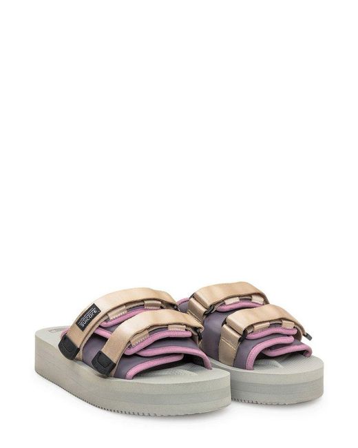 Suicoke Multicolor Logo Patch Slip-on Sandals