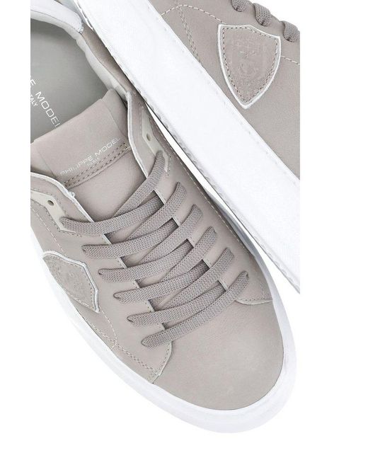 Philippe Model Gray Temple Lace-up Sneakers for men