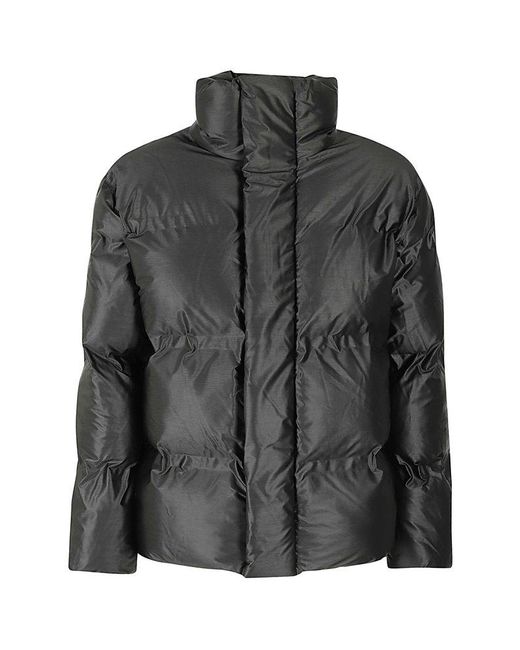Rains Black Long Sleeved Padded Jacket for men