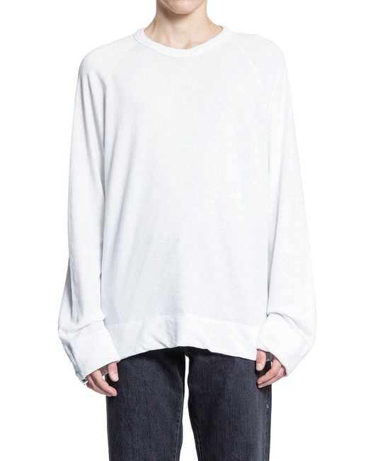 James Perse White Vintage French Terry Sweatshirt for men