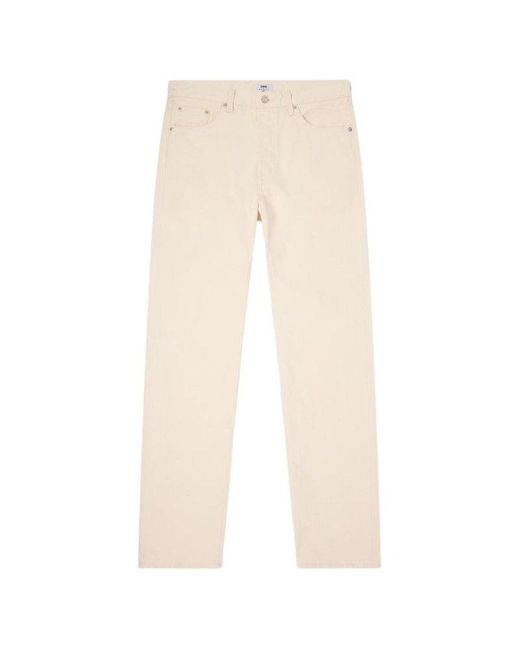 Edwin White Button Fly Jeans for men
