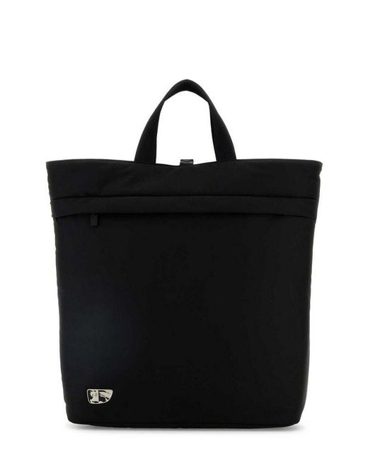 Burberry Black Shielf Logo Plaque Tote Bag for men