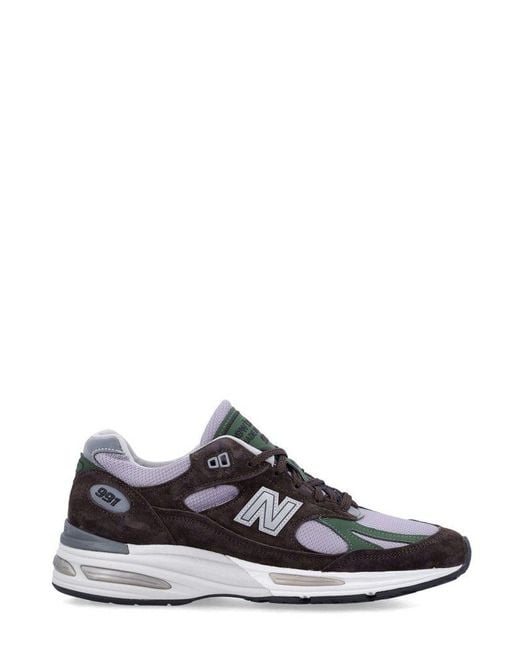 New Balance Black 991V2 Lace-Up Sneakers