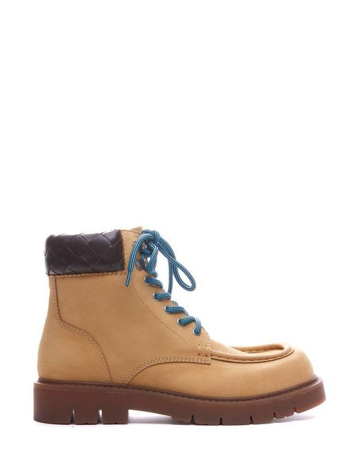 Bottega Veneta Brown Haddock Lace-up Ankle Boots for men
