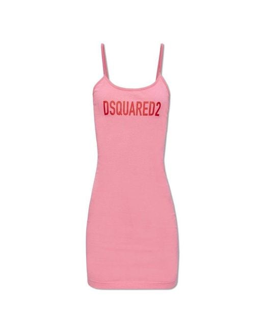 DSquared² Pink Dress With Logo,