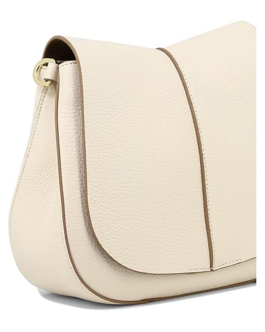 Gianni Chiarini Natural Helena Round Foldover Top Crossbody Bag