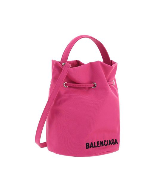 Pink balenciaga online bucket bag