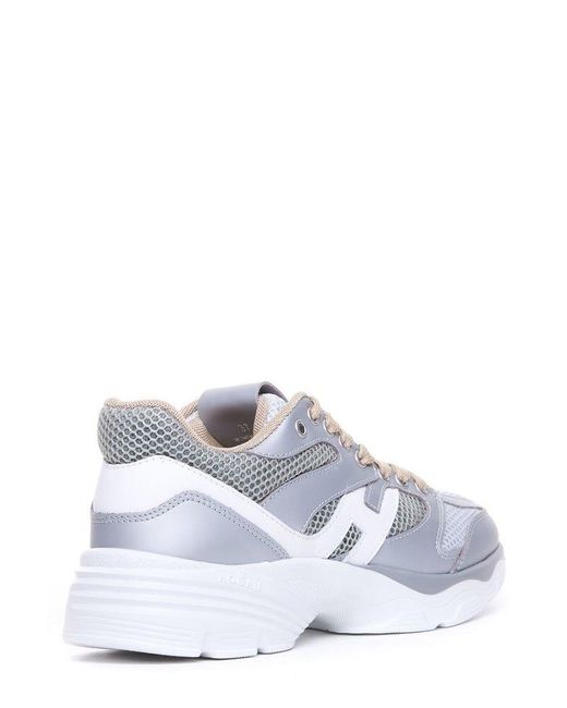 Hogan White H665 Panelled Lace-up Chunky Sneakers