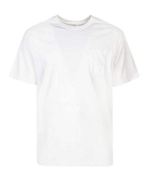 Edmmond Studios White T-Shirts And Polos Pocket Tee for men