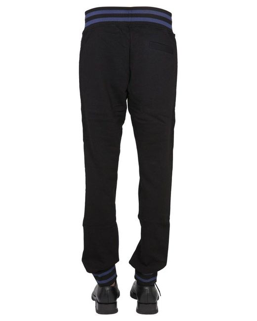Versace Black jogging Pants With Elastic for men