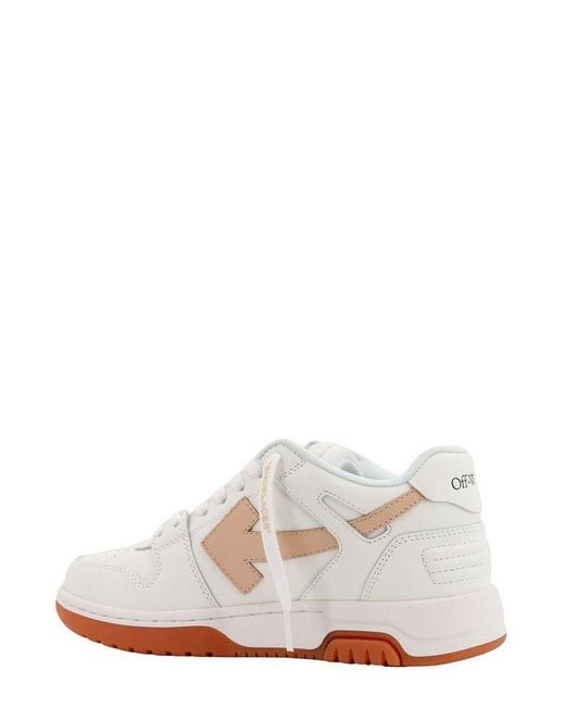 Off-White c/o Virgil Abloh White Out Of Office Round Toe Lace-up Sneakers