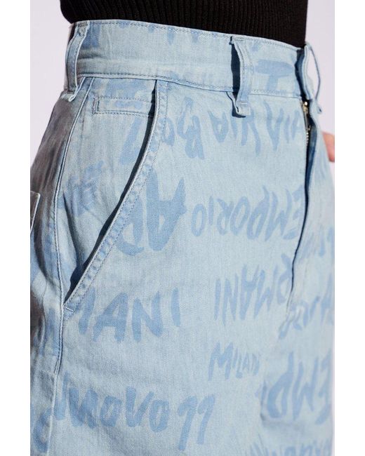 Emporio Armani Blue Denim Shorts