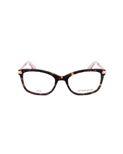 Kate Spade Black Rectangle-Frame Glasses