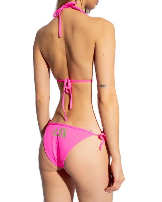 DSquared² Pink Swimsuit Bottom
