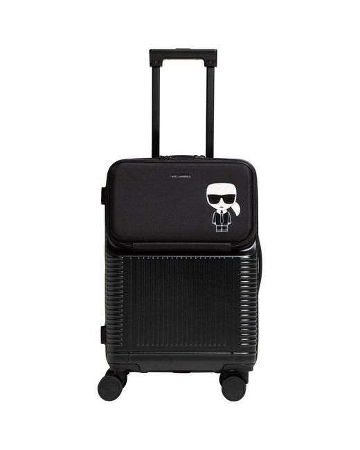 Karl Lagerfeld Black Suitcase Trolley K/ikonik