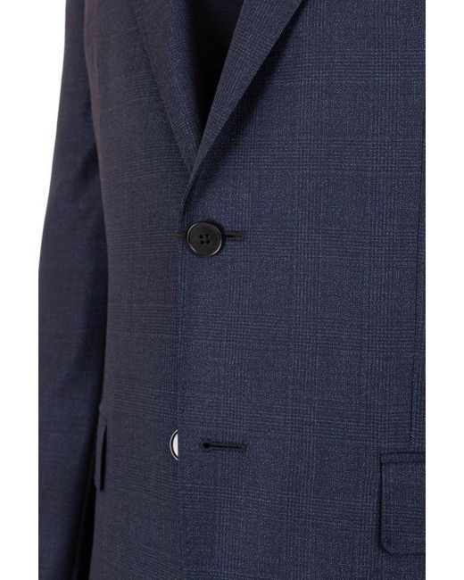 Zegna Blue Single-breasted Mid-rise Tailored Suit for men