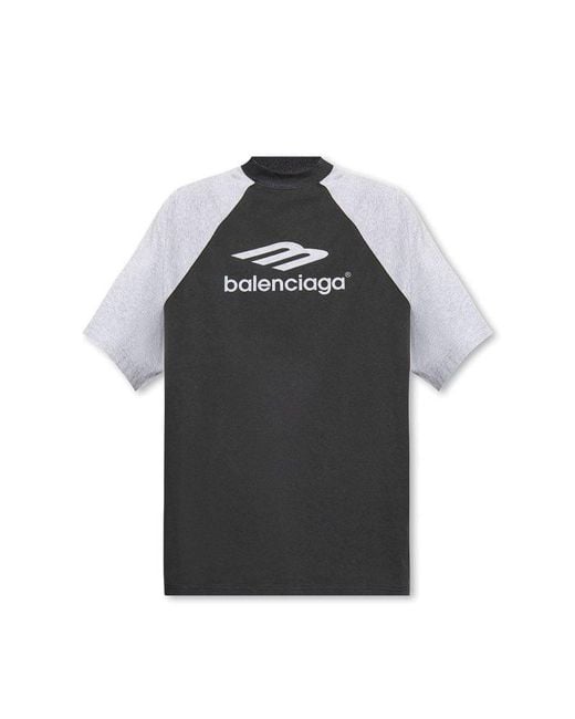 Balenciaga Black T-shirt With Logo for men