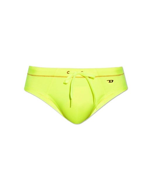 DIESEL Yellow ‘Bmbr-Alfie’ Swimming Briefs for men