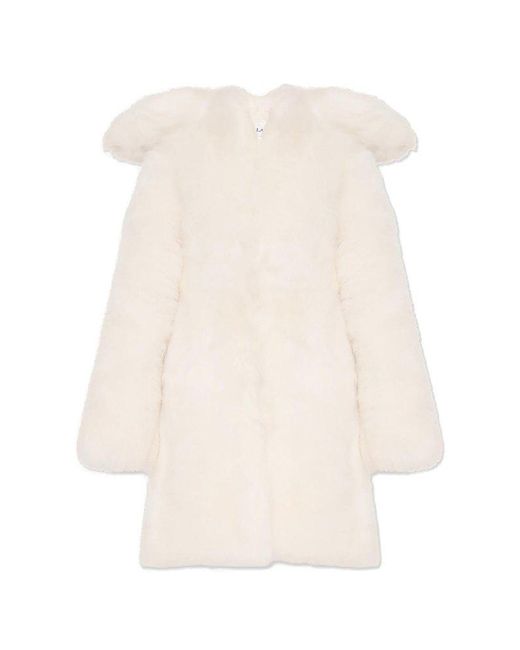 Lanvin White Lamb Fur Coat