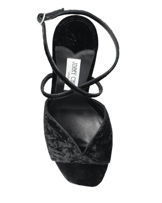 Jimmy Choo Black Karli Buckle-Fastened Sandals